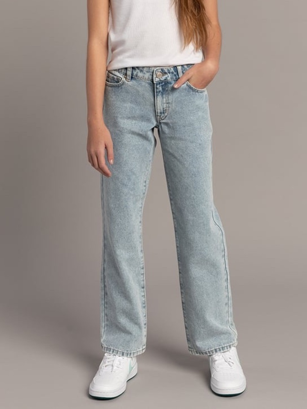 RSQ Youth Straight-Leg Jeans in Light Wash Blue